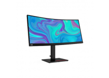 Lenovo ThinkVision T34w-20 34 ", VA, UHD, 21:9, 4 ms, 350 cd/m², Raven Black, Warranty 36 month(s), 3440 x 1440, 1 x HDMI 2.0, 1 x DP 1.2, 4 x USB 3.1 Gen1,  1 x USB Type-C Gen1